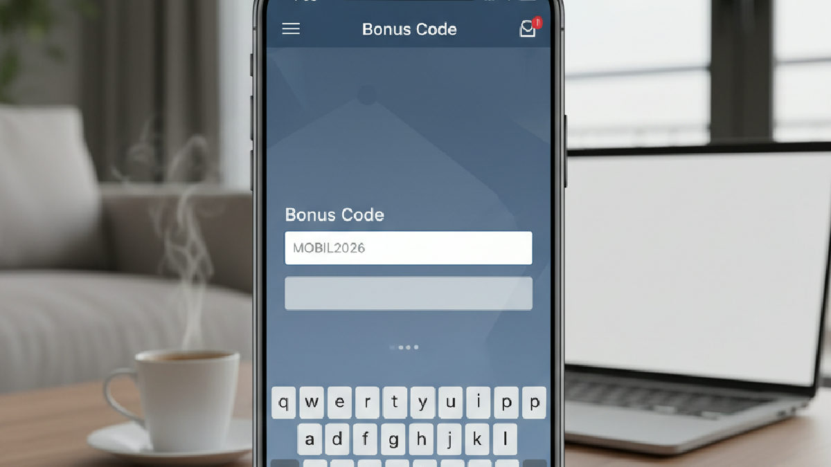 Mobilbahis uygulamasında bonus kodunu aktif etme adımlarının gösterildiği bir akıllı telefon ekranı.